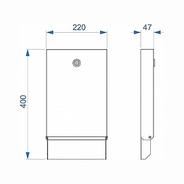 Technical drawing «ECO» bag dispenser