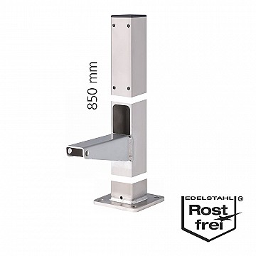 Steel support with flange