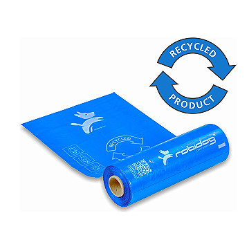 Rol à 250 gerecycleerde ROBIDOG-zakjes blauw