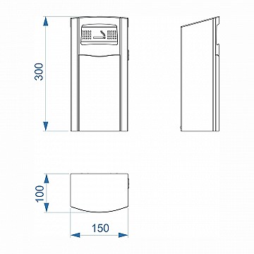 Dimensions VENTURA cendrier