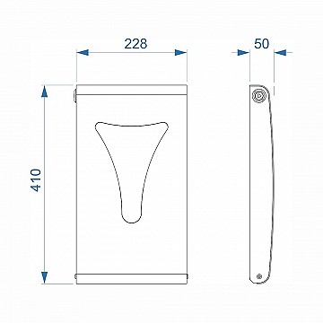 Disegno tecnico distributore sacchetti «FOX»