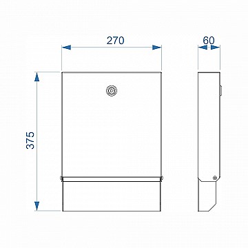 Technische tekening zakjesdispenser «VITO»